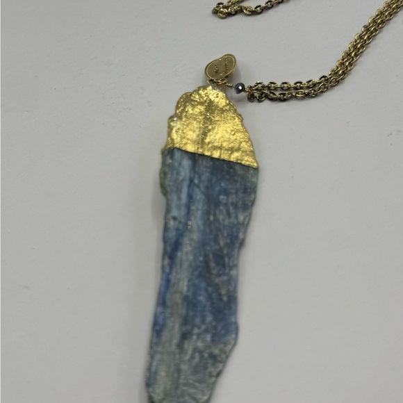 Dara Ettinger Blue Druzy Gold Plate Pendant/Necklace - Picture 6 of 6